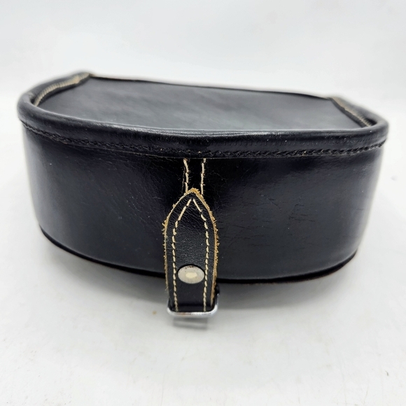 Pier 1 Vintage Weaved Black Leather Crossbody Purse. - Picture 8 of 13